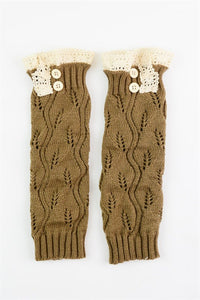 Crocheted Confidence, Boot Socks - Olive