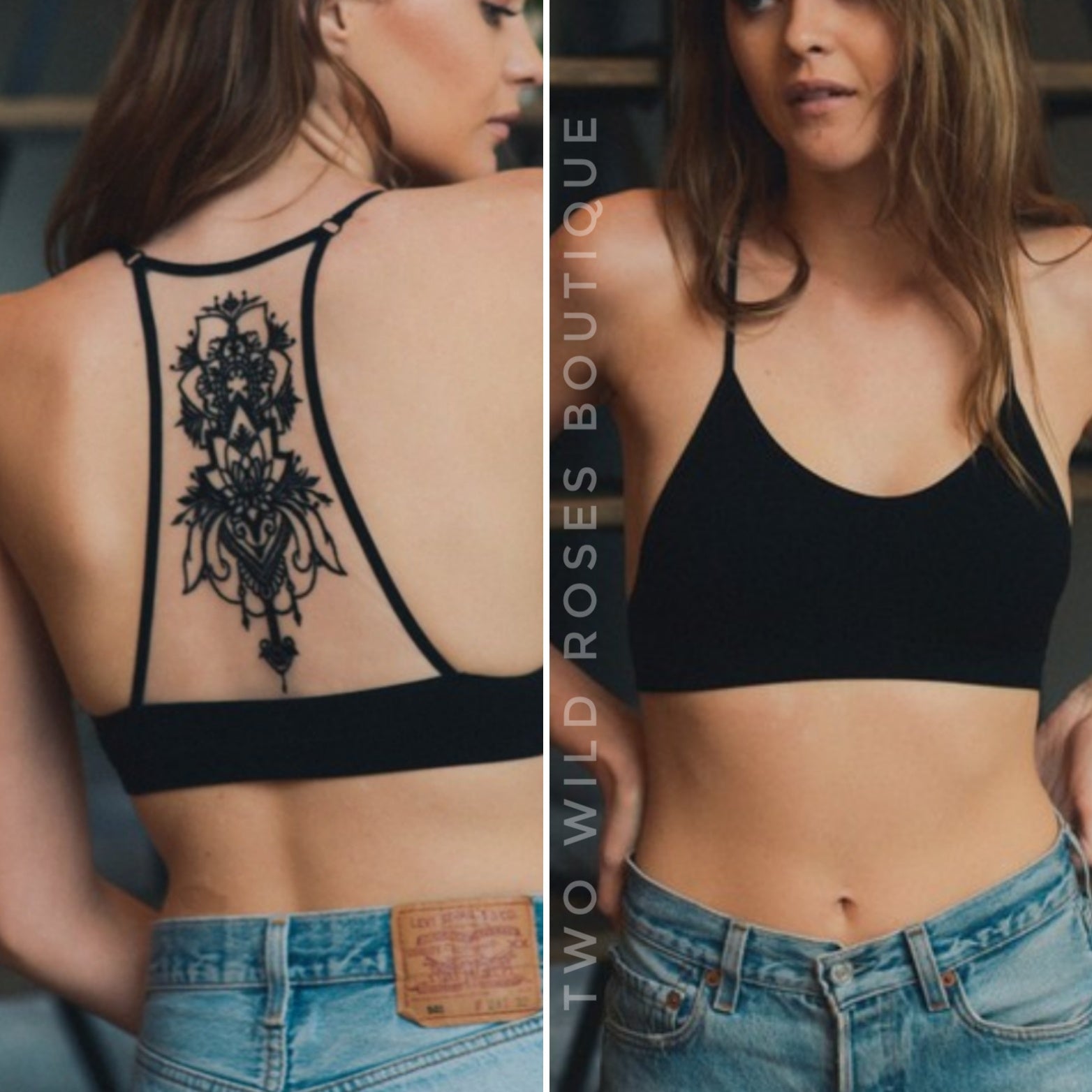 Hidden Hills Henna Mesh Tattoo Bralette – Two Wild Roses Boutique