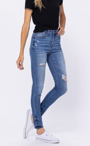 Curvy Judy Blue | Rocklin Rainbow Embroidered Skinny Jeans