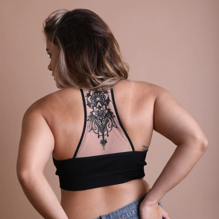 Hidden Hills Henna Mesh Tattoo Bralette, Curvy – Two Wild Roses