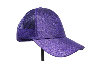 High ponytail baseball cap, Glitter